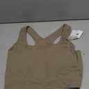 Promover Padded Sports Bras for Women Y-Back Racerback Seamless Medium Supportive Ribbed Yoga Cami Bra, XL
