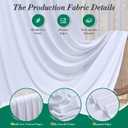 20 ft x 10 ft Wrinkle Free White Backdrop Curtain for Wedding Parties, Polyester Photo Backdrop Drapes for Baby Shower Birthday Party Backdrop Stand, Bulk Thick Background Curtains 5x10FT 4 Panels