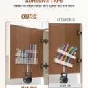 11.8'' Large Adjustable Height Acrylic Straw Holder for Cabinet Door with Ultra Sticky Double Sided Adhesive Tape, Reusable Tumbler Straw Dispenser for Kitchen Counter Cupboard -Transparent