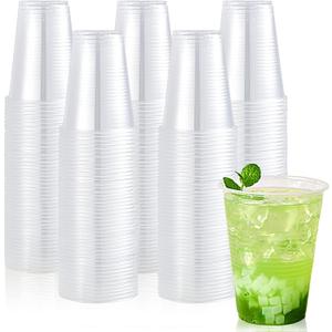 Lilymicky 260 Pack 16 oz Clear Plastic Cups, Cold Disposable Plastic Drinking Cups for Parties, Picnic, BBQ, Travel, and Events