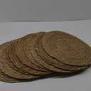 13 in Round Woven Placemats Plate Chargers Set of 10, Boho Farmhouse Rustic Woven Place Mats for Dining Table Decor, Rattan Wicker Table Mats Jute Braided Chargers for Dinner Plates 10 Pcs
