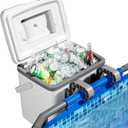 BACOENG 13.74 Qt Pool Cooler for Above Ground Pools, Portable Poolside Cooler Keeps Ice for Up to 72 Hours, Insulated Hard Coolers with Handle for Poolside, Camping, Fishing
