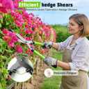 21"Hedge Shears & Pruning Shears 2pc Set,Manual Hedge Clippers with Wavy Steel Blades Lightweight Clippers Comfort Handles for Trimming Hedges Bushes Borders Shaping Boxwood Shrubs Plants Garden Tools