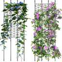 NiHome 12-Pack 50 Inches Garden Trellis for Climbing Plants Outdoor, Plant Support Trellis Cage for Clematis, Roses, Jasmine and Vines Such as Tomatoes, Grapes, Cucumbers and Blackberries