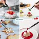 Kitchen Tweezer Tongs Set,6 Pcs Kitchen Tweezers,6.3" Cooking Tweezers Set,Stainless-Steel Food Chef Culinary Tweezers Tongs for Baking Decorating Feeding Plating,Black