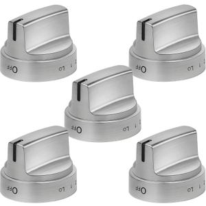 Funmit WB03X24818 Stove Knob Replacement Compatible with GE Stainless Steel Gas Range Burner Stove Knob Replace PS11729081 AP5989029 EAP11729081 4363588Not Universal