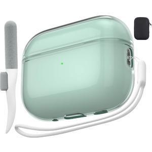 Valkit Compatible AirPods Pro Case Clear with Cleaner Kit, Soft TPU AirPods Pro Case Protective Cover Shockproof