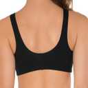 Fruit of the Loom Women's Multi-Pack Front Close Sports Bra (Size 36, Black)