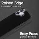 Crossbody Case for iPhone 16 with Gold and Vegan Leather Woven Detachable Chain - Black