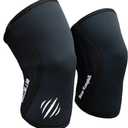 Bear KompleX Knee Sleeves for Men & Women - 5mm/7mm Compression & Heat Retention Neoprene Compression Knee Brace for Weightlifting, Squats & Powerlifting (5mm - Medium 11.5"-13.5", Black)