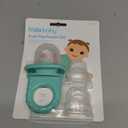 Frida Baby Push Pop Silicone Feeder, Baby Fruit Food Feeder to Safely Introduce New Foods, Fresh + Frozen, Breastmilk Popsicles, BPA Free, Dishwasher Safe | 3 Count, Teal