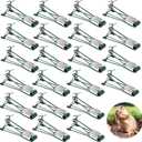 24 Pack Gopher Traps Outdoor - Reusable Easy Set Metal Gopher Trap, Weather Proof Mole Vole Traps for Lawn Garden Farm, Mole Killer Trap, Stainless Steel