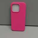 ORNARTO Compatible with iPhone 14 Pro Case 6.1, Slim Liquid Silicone 3 Layers Full Covered Soft Gel Rubber Phone Case Protective Cover with Microfiber Lining 6.1 inch-Hot Pink