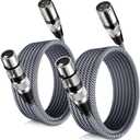 Elebase XLR Microphone Cable 2 Pack 20 Feet,XLR Male to Female Mic Cord,3-pin Balanced Shielded Cables Wire,for Amplifier Mixer,Recording Studio,Speaker Systems,Foot,FT (GRAY)