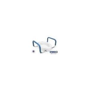 Mobo Medical Elongated Raised Toilet Seat W/ Padded Handles, 3.5" Lift