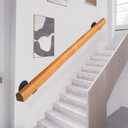 Wooden Handrails, 1-20ft Non-Slip Staircase Handrail, for Home Garden Corridor Lofts Kindergarten Guardrail Decking Railings, Wall Mounted Barrier-Free Staircase Grab Bar for Elderly (Size : 6ft)