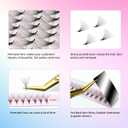 2 x Premade Fans Eyelash Extensions Voleme Lash Extensions 240 Fans Pre Made Fans Eyelash Extension Mixed 8-15mm Thickness 0.07 Curl C/D (14D 0.07 C Mix)