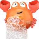 KINDIARY Bath Toy, Crab Bath Bubble Maker for Baby, Toddlers 1-3, Infants, Kids, Automatic Bubbles Machine Blower for Bathtub, Battery Operated