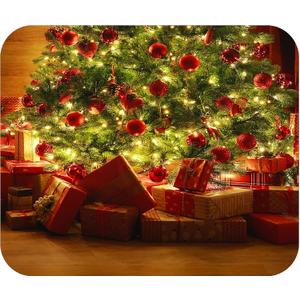 Merry Christmas Holiday Season Mouse Pad Mat Mousepad for Desk Computer Laptop PC Gaming Home or Office Gift (Christmas Tree MP123)