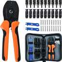ECO-WORTHY Solar Crimper Tool Kit 13 PCS Solar Tools - a Crimper, 10 Pairs of Solar Connectors, 2 Pairs of Solar Connector Spanner Wrench for Solar Panel Cable Assembly and Installation