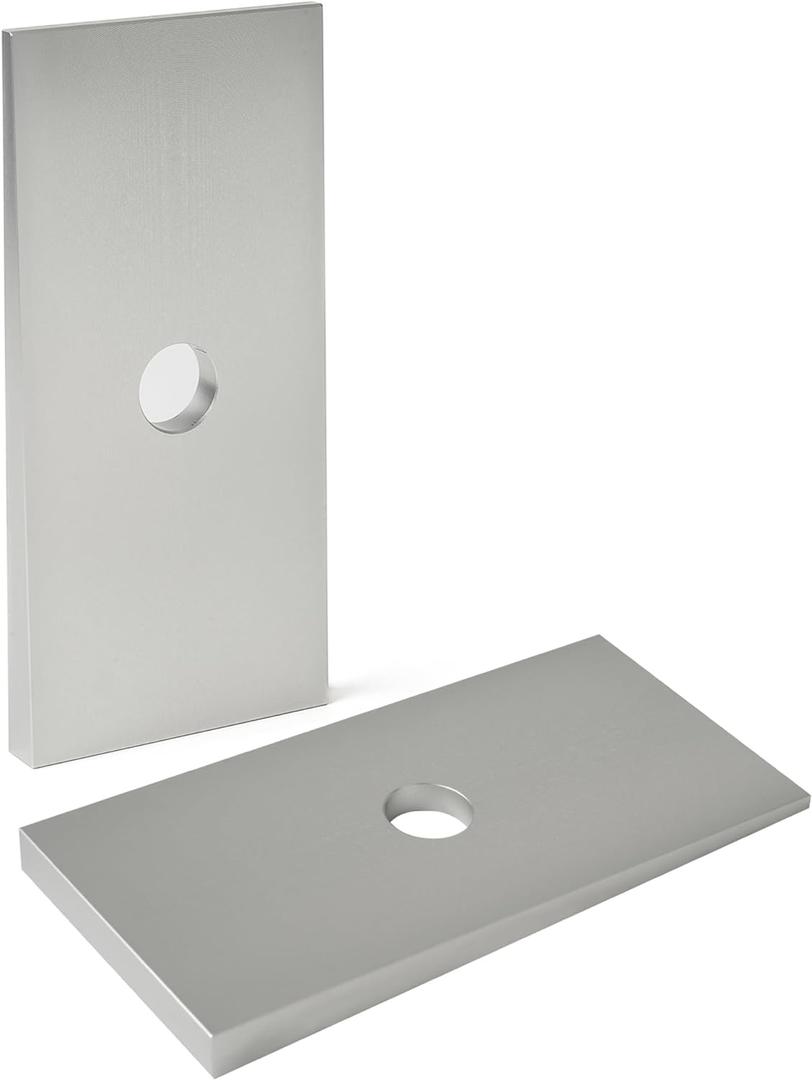 2.5 Degree Angle Correction Universal Suspension Axle Shims for Leaf Springs and Lift Blocks Silver