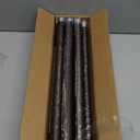 SIMEWIN Bronze Curtain Rods for Windows 66 to 120 Inches Adjustable Decorative 1 Inch Diameter Single Window Curtain Rod Set with Classic Finials, Bronze with Gold Finishing