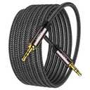 VIOY Aux Cable (50 ft), [Copper Shell, Hi-Fi Sound] 3.5 mm Male to Male Braided Auxiliary Cord Compatible with Headphone, Smartphone, Home/Car Stereo, Speaker, Echo & More