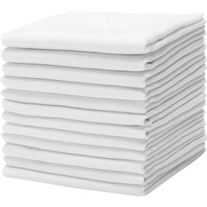 Cotton Handkerchiefs for Men Thick Soft Turkish White Cotton, 12 Pack