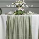 Leetaltree Dazzle Table Runner-Luxury Scarf Table Runner 120 Inch 10FT - Liquid Silk Shine, Elegant Gift Set with Card for Wedding, Christmas, Baby Shower,Holiday & Home Decor (Sage Green, 1 Pack)