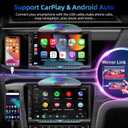 Double Din car Stereo with CD/DVD Player- CarPlay & Android Auto, Car Audio with Bluetooth, 7 Inch HD Touchscreen, Rear Camera, USB/TF/AUX, AM/FM, Subwoofer Radio Receiver