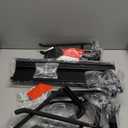 TIDYME Garage Wall Organizer | 48" Heavy-Duty Tool Storage Rack | Adjustable Double-Layer Hooks | 300 lbs Capacity | Carbon Steel Wall Mount Holder for Shovels, Rakes, Ladders & Power Tools (Black)