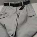 FREE SOLDIER Men's Outdoor Softshell Fleece Lined Cargo Pants Snow Ski Hiking Pants with Belt (32W x 30L, Glacier Gray)