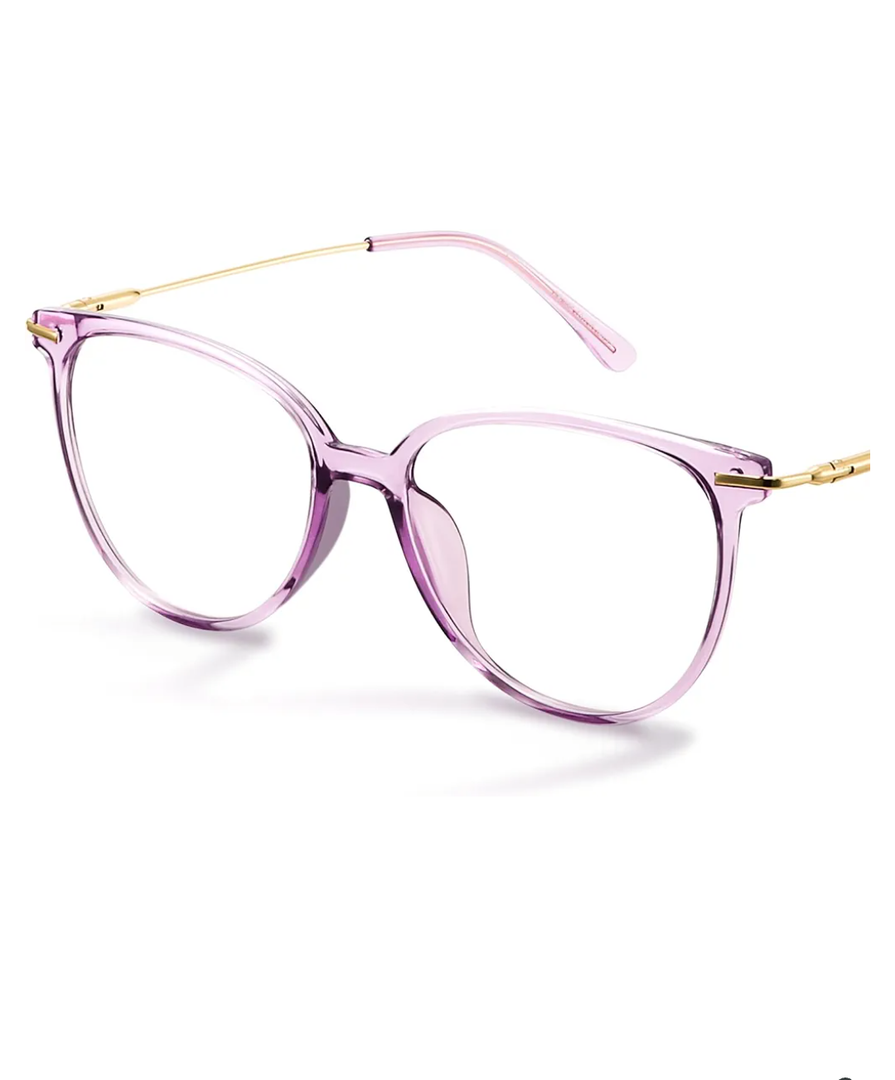 Gaoye Blue Light Blocking Glasses - Trending Round TR90 Frames, Metal Arms, UV400 Protection - Matching Soft Case