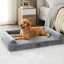 BFPETHOME Dog Beds for Large Dogs, Orthopedic Dog Bed for Medium Large Dogs,Big Waterproof Couch Dog Pet Bed with Removable Washable Cover (28.0"L x 23.0"W x 6.5"Th, Grey)
