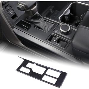 Aunginsy Central Control Gear Shift Panel Trim Cover Compatible with Toyota Tundra/Sequoia 2022-2025 Truck Gear Shifter Console Anti-Scratch Panel Frame Decorative Sticker Protection ABS Accessories (Matte Black)
