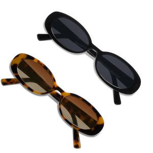 VANLINKER Polarized Retro Oval Sunglasses for Women and Men Small 90s Style VL9580