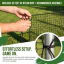 Baseball Softball Backstop Nets,Sports Net with 33ft Rope or Steel Hanging Kit, Nylon Nets Also for Basketball Soccer Lacrosse Hockey