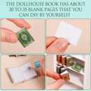 36 Pcs 1:12 Scale Miniatures Dollhouse Books and 1 White Wooden Bookcase,4 Floors Furniture Display Bookshelf Cabinet Mini Assorted Books,Dollhouse Decoration Accessories for Home Bedroom