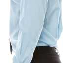 Mens Regular fit Solid Dress Shirts w/Convertible Cuffs (White, XXL)