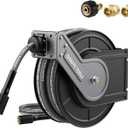 Giraffe Tools Pressure Washer Hose Reel with Replaceable 60FT Hose, 4000PSI