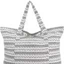 UERRUAM Extra Large Beach Bag for Women,Big Weekender Tote with Zipper and Pocket for Overnight Trip,Washable Corduroy Fabric