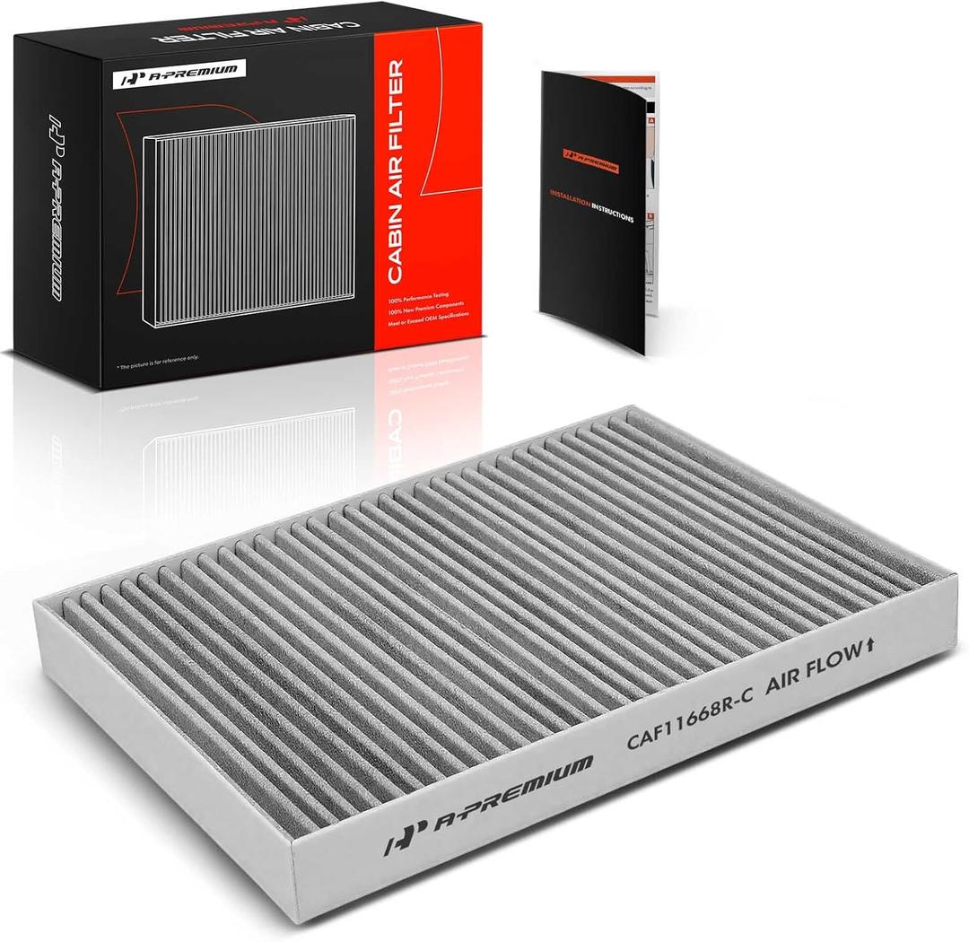A-Premium Cabin Air Filter Compatible with Chrysler & Dodge - 2011-2020 300, 2011-2022 Challenger, 2011-2022 Charger, Replace# 68071668AA, with Activated Carbon
