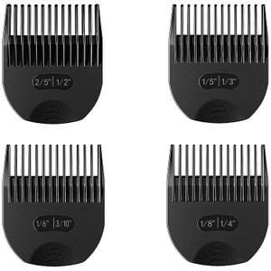 4 Professional Trimmer Guards Designed for Manscaped Lawn Mower 3.0, Waterproof Guide Combs Replacement with Organizer, 8 Cutting Lengths from 1/ 8" to 1/ 2" Fit The Lawn Mower 3.0 Groin Hair Trimmer