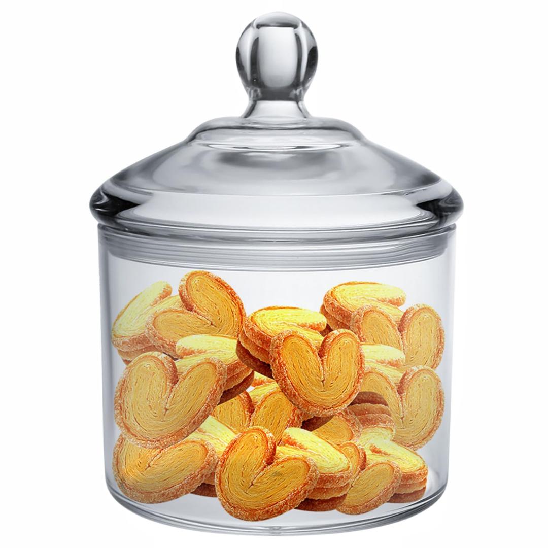 Kitchen Cookie Jar, Candy Dish with Lid, Clear Acrylic Airtight Jar for Nuts, Cookies, Candy, Chocolate, 40 OZ