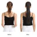 BARSDAR Dark Brown Straight Ponytail Extensions - 26 Inch Long Straight Wrap Around Ponytails for Women, Clip in Ponytail Hair Extensions Synthetic Pony Tails Hairpieces - Dark Brown Mixed