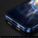 Lockable Magnetic Case for iPhone 12 Pro Max Glass Bumper Case with Camera Lens Protector Screen Protector Safety Lock 360 Full Body Clear Cover (12ProMax, Red)