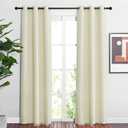 NICETOWN Blackout Beige Curtains 84 inch Long for Bedroom - Thermal Insulated Solid Grommet Vertical Drapes Room Darkening Drapes for Living Room (Set of 2, W37 x L84) (37"W x 84"L (Pack of 2), Beige)