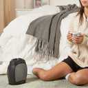 Amazon Basics Oscillating Ceramic Space Heater, Portable Indoor Heating Solution, With Overheat and Tip-Over Protection, Thermostat, 1500W, 7.52"D x 6.34"W x 9.45"H, Black