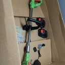 20V 12" Cordless String Trimmer With 2 X 4.0ah Battery and Charger, Electric Grass Trimmer Battery Powered Eater String, Edger Lawn Tool Grass Cutter With 8pcs Line, Lawn Mover For Yard, Garden, Green