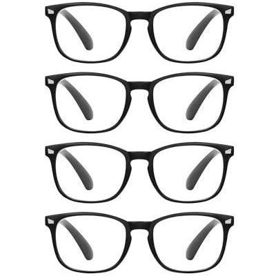 CCVOO Mix & Match Reading Glasses for Women - Lightweight, Comfortable Fit, Clear Vision - Blue Light Blocking Pack of 5 +0.75